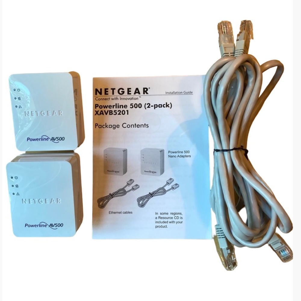 Netgear Powerline 500 Nano Adapter Internet Expansion 2 Pack